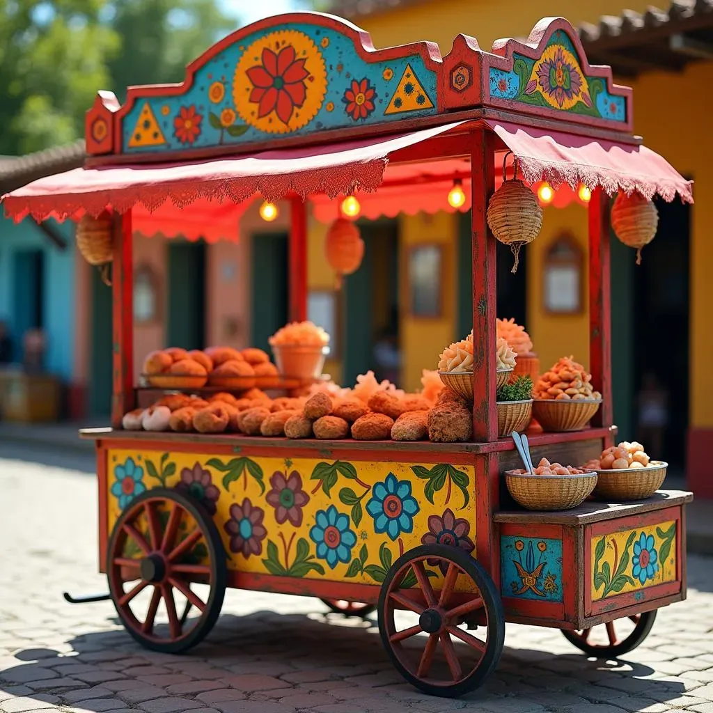 Sweet Treats and Snacks from a Mexican Street Food Cart